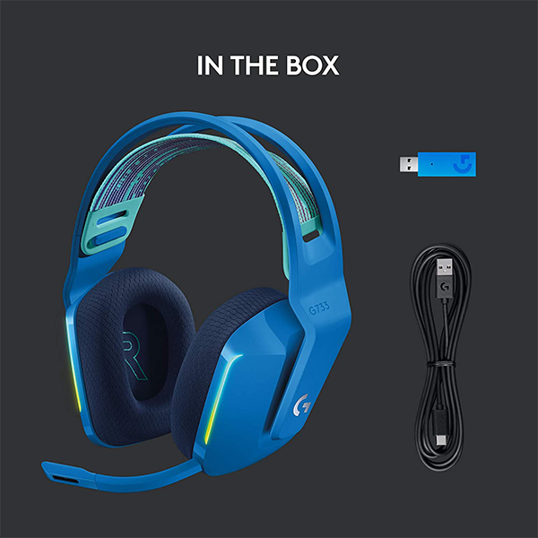 HEADSET LOGITECH G733 LIGHTSPEED R GB BLUE WIRELESS | 981-000943