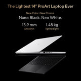 Asus ProArt P14 H7407BA Laptop, NVIDIA RTX Spark N1X 18 Core CPU, 5120 Core GPU, 24GB RAM, 1TB SSD, 14" 3K OLED 120Hz Touch Display, Windows 11 Home, English & Arabic Keyboard, White, 1 Year Warranty | H7407BA-SM211W