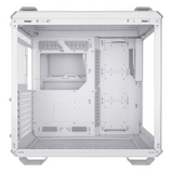 Asus TUF Gaming GT502 ATX Tower PC Case, Front & Left Tempered Glass Panels, Dual Chamber Chassis, Panoramic View, Removeable Dust Filters, Tool-Free Side Panels, 400mm GPU Support, USB 3.2 Gen 2, White, 1 Year Warranty | 90DC0090-B09010