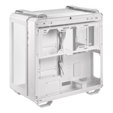 Asus TUF Gaming GT502 ATX Tower PC Case, Front & Left Tempered Glass Panels, Dual Chamber Chassis, Panoramic View, Removeable Dust Filters, Tool-Free Side Panels, 400mm GPU Support, USB 3.2 Gen 2, White, 1 Year Warranty | 90DC0090-B09010