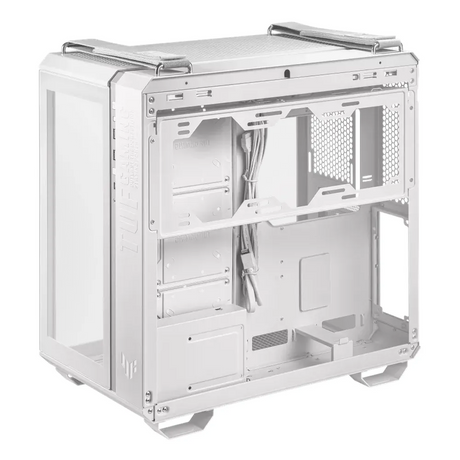 Asus TUF Gaming GT502 ATX Tower PC Case, Front & Left Tempered Glass Panels, Dual Chamber Chassis, Panoramic View, Removeable Dust Filters, Tool-Free Side Panels, 400mm GPU Support, USB 3.2 Gen 2, White, 1 Year Warranty | 90DC0090-B09010