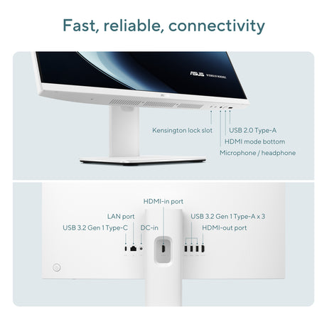Asus V440VA All-in-One Desktop PC, Intel Core 5 210H Processor, 16GB RAM, 512GB SSD, 23.8" FHD 100Hz Display, Windows 11 Home, Speakers & 5M IR Camera, 120W Adapter, Sandstone Wireless Keyboard & Mouse Included, 3 Year Warranty | V440VA-C521016512W