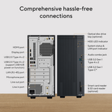 Asus V500 Mini Tower Desktop PC, Intel Core i7-13620H Processor, 16GB RAM, 512GB SSD, Windows 11 Home, 330W Power Supply, Gray, 2 Year Warranty | V500MV-13620H105W