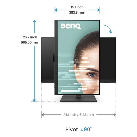 BENQ GW2790T Eye-Care Monitor, 27" FHD (1920 x 1080) Resolution, 100Hz, Anti-glare, 5ms Response Time, HDMI, DP, Fully Adjustable Stand, 1 Year Warranty | GW2790T
