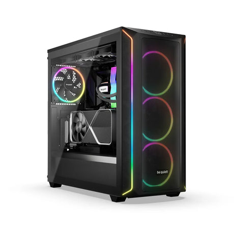 BE QUIET! Shadow Base 800 FX E-ATX PC Case, Tinted Tempered glass Side Panel, 4 x Silent Wings Fans with PWM and AR GB Hub, Full Size GPU Support, USB 3.2 Gen 2, Black, 1 Year Warranty | BGW63