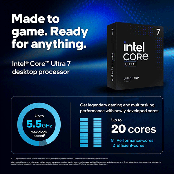 CPU INTEL CORE ULTRA 7 265KF 30MB LGA1851-BOX