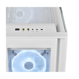 Corsair iCUE 5000X R GB QL Edition Mid-Tower ATX Case, Tempered Glass Side Window, 4 x QL120 R GB fans, 430mm GPU Support, USB 3.2 Gen 2, iCUE Lighting NodeCORE Included, White, 1 Year Warranty | CC-9011233-WW