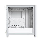 Corsair iCUE 4000D R GB AIRFLOW Mid-Tower ATX Case, Tempered Glass Side Window, 3 x AF120 R GB Elite Fans, 360mm GPU Support, USB 3.2 Gen 2, White, 1 Year Warranty | CC-9011241-WW