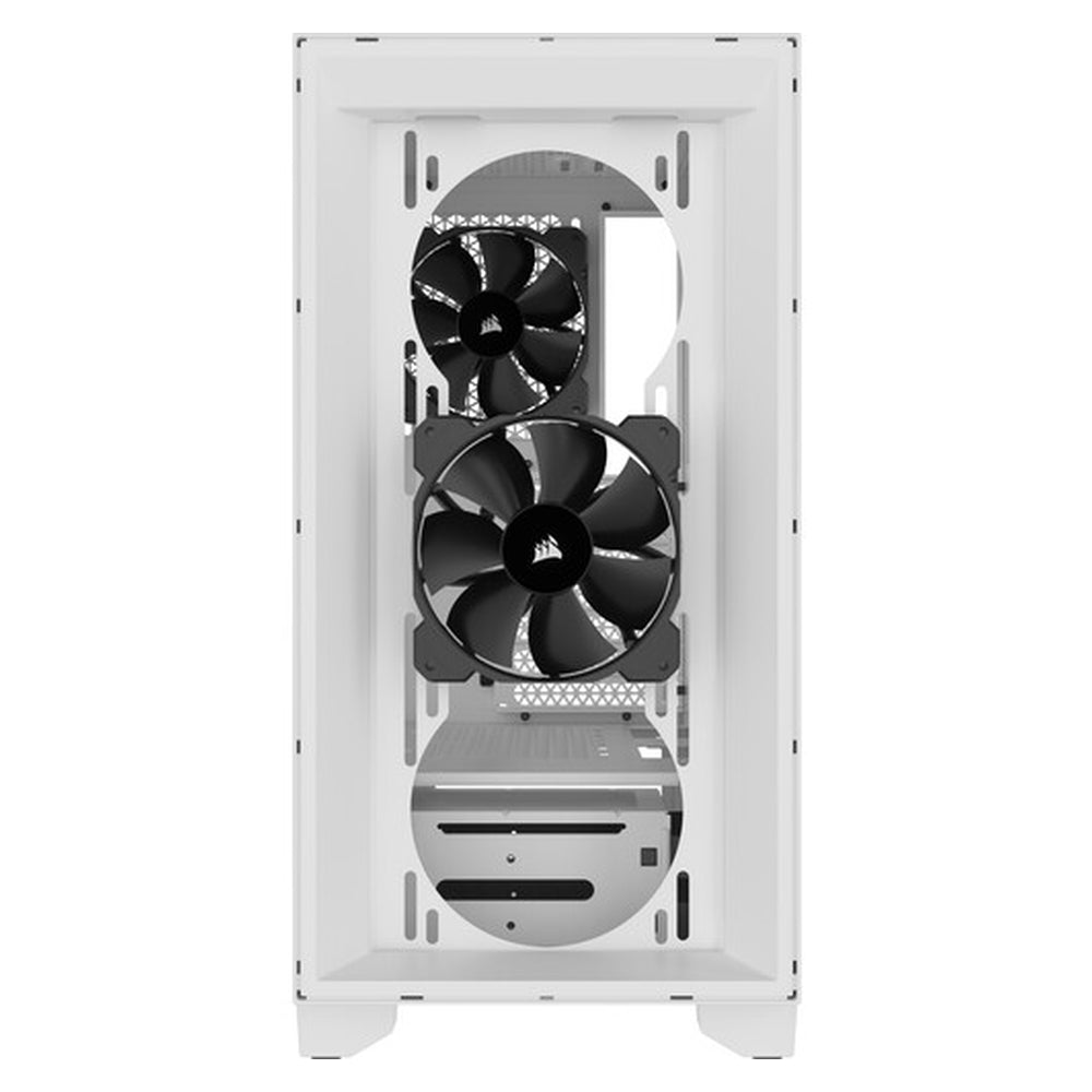 صندوق كمبيوتر Corsair 3000D AIRFLOW Mid-Tower ATX، نافذة جانبية من الزجاج المقسّى، مروحتان SP120، دعم لوحدة معالجة الرسوميات (GPU) بطول 360 مم، USB 3.2 الجيل الأول، أبيض، ضمان سنة واحدة | CC-9011252-WW