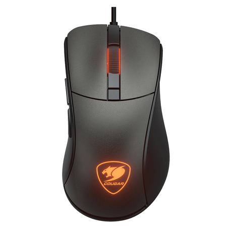 ماوس الألعاب السلكي الضوئي Cougar Surpassion RGB، مستشعر ألعاب بصري PAW3309 بدقة 6400 نقطة لكل بوصة، معدل اقتراع 1000 هرتز، مفتاح ألعاب 20 مليون نقرة، 6 أزرار قابلة للبرمجة، تصميم مريح لليد اليمنى، أسود، ضمان لمدة عام | CGR-WOMB-SUR