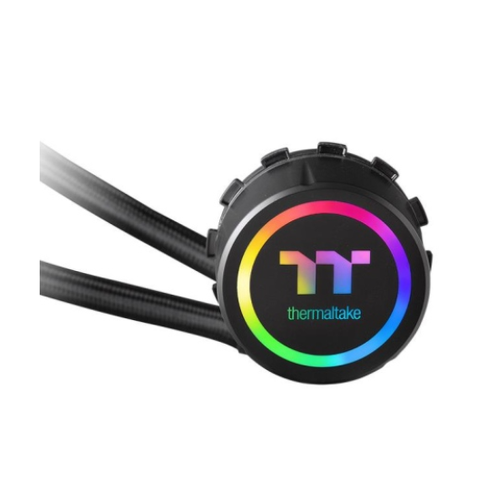 Thermaltake Water 3.0 240 ARGB Sync AIO Liquid Cooler, 2 x RGB Fans, Supports Intel, AMD Sockets, ARGB Controller, Black, 1 Year Warranty | CL-W233-PL12SW-A
