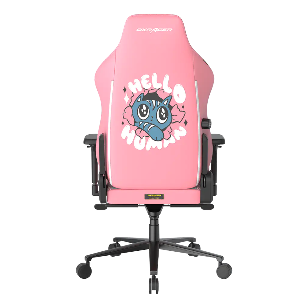 كرسي الألعاب DXRacer Craft Halo Cat Edition، أسطوانة رفع بالغاز من الفئة 4، دعم مدمج لأسفل الظهر ثنائي الأبعاد، قاعدة ألومنيوم، عجلات دوارة من البولي يوريثان مقاس 60 ملم، قابل للتعديل بالكامل، وردي، ضمان لمدة سنة | CRA-PR008-P-H1