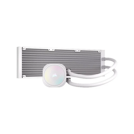 Corsair NAUTILUS 360 RS ARGB AIO Liquid Cooler, Supports Intel, AMD Sockets, White, 1 Year Warranty | CW-9060095-WW