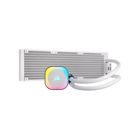 Corsair iCUE Link H150i RGB AIO Liquid Cooler, 360mm Radiator, Supports Intel, AMD Sockets, White, 1 Year Warranty | CW-9061006-WW