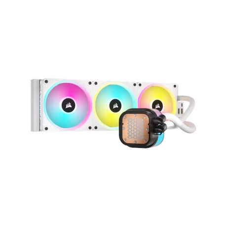 Corsair iCUE Link H150i RGB AIO Liquid Cooler, 360mm Radiator, Supports Intel, AMD Sockets, White, 1 Year Warranty | CW-9061006-WW