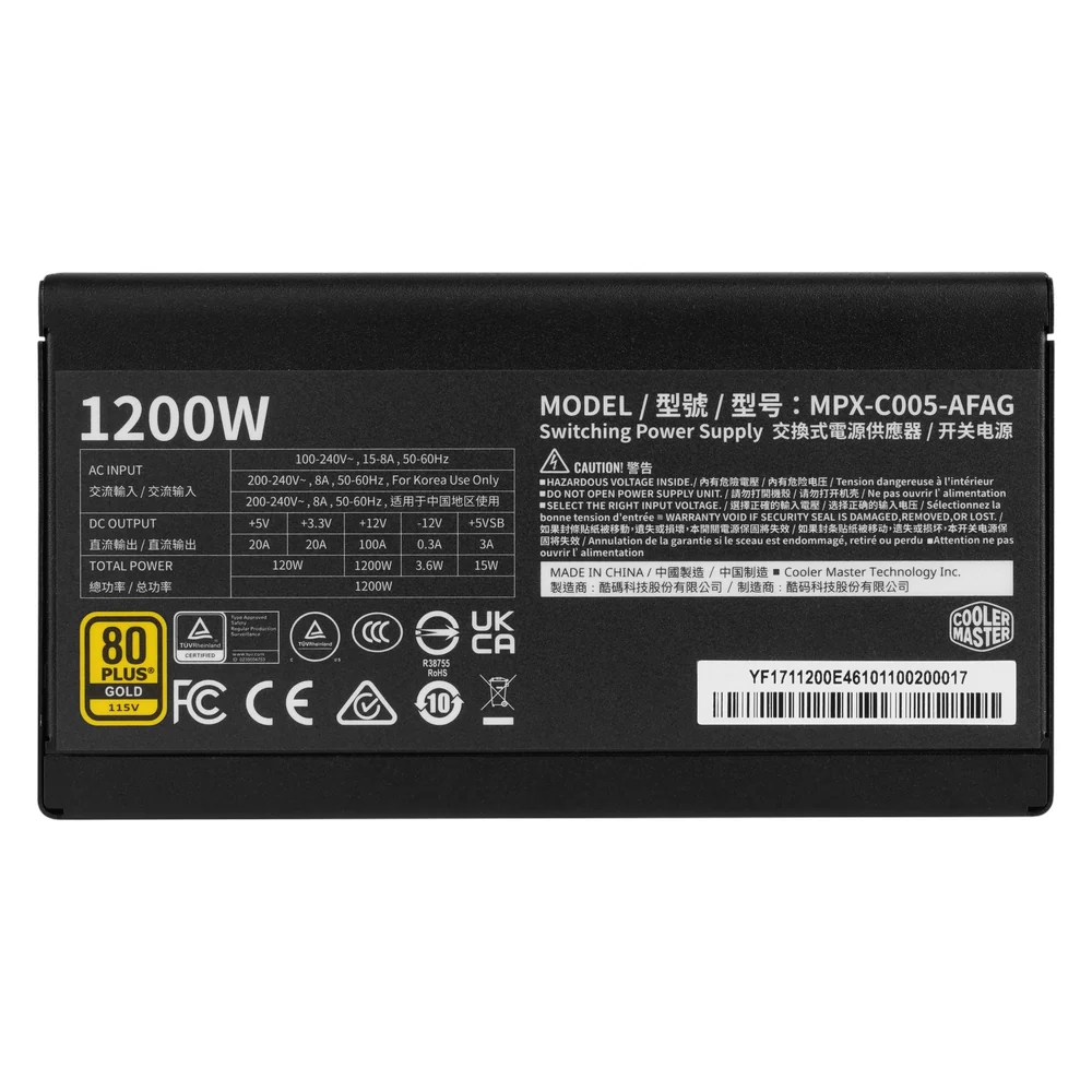 Cooler-Master-Elite-Gold-1200W-Power-Supply-MPW-C001-AFAG-BEU