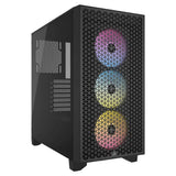 Corsair 3000D RGB Airflow Mid Tower PC Casing, Tempered Glass Side Panel, 360mm GPU Support, USB 3.2 Gen 1, Black, 1 Year Warranty | CC-9011255-WW