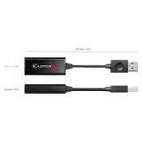 Creative Sound BlasterX G1 7.1 Portable Sound Card, Headphone Amplifier, BlasterX Acoustic Engine Pro, USB-A, 1 Year Warranty | CL-SB-G1