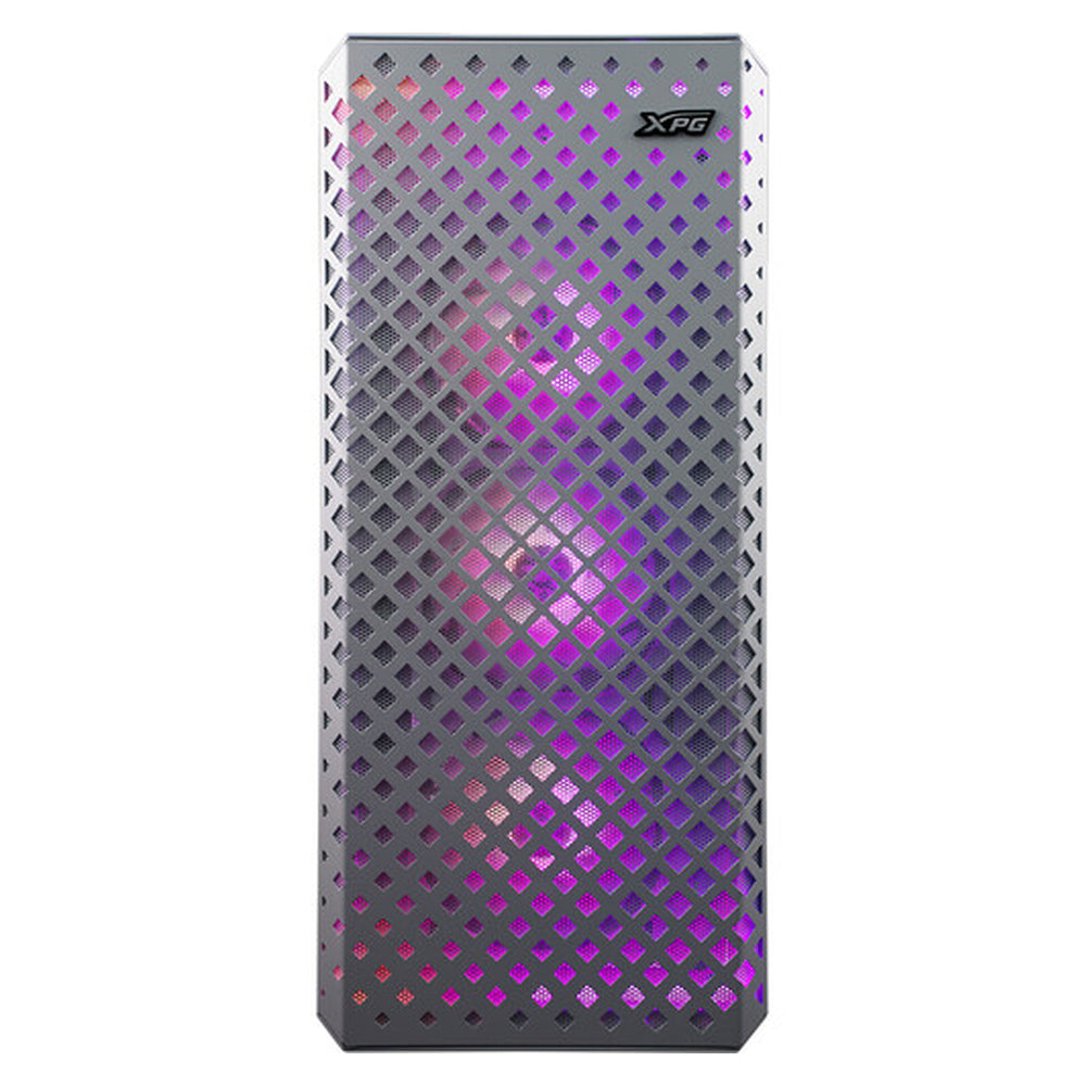 XPG Defender Pro Mid-Tower E-ATX PC Case, Tempered Glass Side Panel With Mesh Panel Design, 3 x XPG VENTO AR GB 120mm Fans, 400mm GPU Support, USB 3.0, White, 1 Year Warranty | DEFENDERPRO-WHCWW
