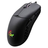 ماوس ألعاب Ducky Feather سلكي RGB، مستشعر بصري PixArt PMW3389DM، معدل اقتراع 1000 هرتز، مفاتيح Huano دقيقة، 7 أزرار قابلة للبرمجة، تصميم متماثل، أسود، ضمان لمدة عام | DMFE20O-OAAPA7
