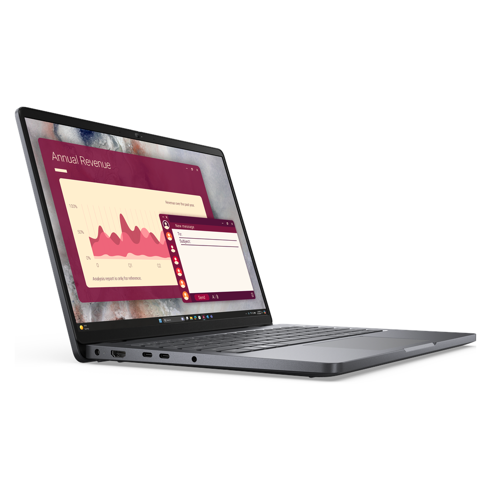 Dell Pro 14 PC14250 Laptop, Intel Core 5 120U Processor, 8GB RAM, 512GB SSD, 14" FHD Display, DOS, 1 Year Warranty | Dell-PRO14-8-512-DOS
