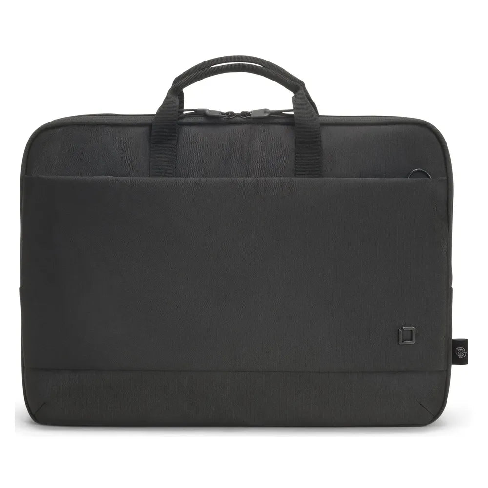 Dicota Slim Eco Motion, Fits up to 13.3" Laptops, Polyester, Water-Repellent Material, Padded Notebook Compartment, Front Accessory Storage, Rear Document Compartment, Padded Handle, Removable Adjustable Shoulder Strap, Black, 1 Year Warranty | D31868