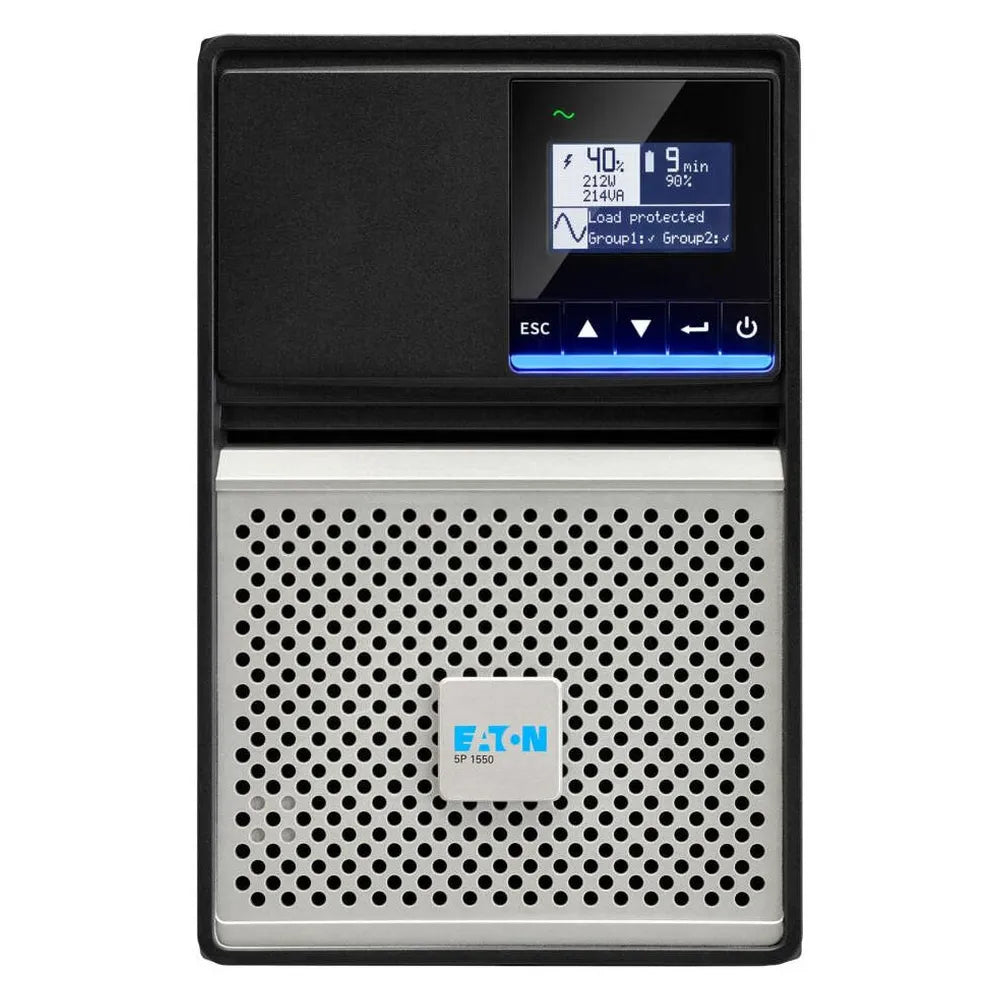 Eaton 5P Gen 2 UPS, 1550 VA, 1350 W, Tower Form Factor, Sine Wave Output Waveform, C14 Input Connection, Multilingual Graphical LCD Display, Lead-Acid Maintenance-Free Battery, 1 Year Warranty | 5P1550IG2
