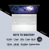 Asus ROG Zephyrus G14 AMD Ryzen AI 9 HX 370 Processor, 32 GB RAM, 1TB SSD, 8 GB NVIDIA RTX 5060, 14" 3K (2880 x 1800) OLED,Display, Windows 11 Home, English & Arabic Keyboard, Platinum White, 1 Year Warranty | GA403WM-AI-OLED-321W