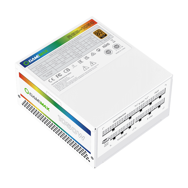 POWER SUPPLY1050W GAMEMAX R GB1050 PRO ATX3.0,PCIe 5 WHITE | GM-R GB1050-WT