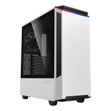 صندوق كمبيوتر Gamemax Paladin T801 AR GB ATX، لوحة جانبية من الزجاج المقوى، مروحة AR GB Rainbow مقاس 12 سم، يدعم بطاقات الرسوميات حتى 360 مم، USB 3.1 Gen 1، أبيض، ضمان سنة واحدة | GM-T801-PAL-WH