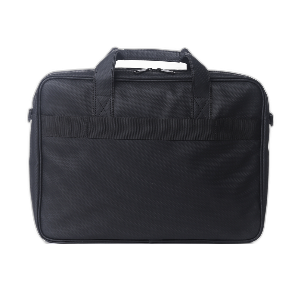 Genuine Executive Topload Laptop Bag, Fits up to 16” Laptops, Premium Polyester Material, Water-Resistant Fabric, Dual Main Compartments, Carry Strap, Black, 1 Year Warranty | GN-B200904BK