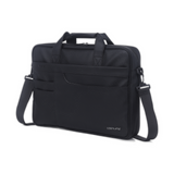Genuine Executive Topload Laptop Bag, Fits up to 16” Laptops, Premium Polyester Material, Water-Resistant Fabric, Dual Main Compartments, Carry Strap, Black, 1 Year Warranty | GN-B200904BK
