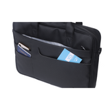 Genuine Executive Topload Laptop Bag, Fits up to 16” Laptops, Premium Polyester Material, Water-Resistant Fabric, Dual Main Compartments, Carry Strap, Black, 1 Year Warranty | GN-B200904BK