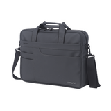 Genuine Executive Topload Laptop Bag, Fits up to 16” Laptops, Premium Polyester Material, Water-Resistant Fabric, Dual Main Compartments, Carry Strap, Grey, 1 Year Warranty | GN-B200904GR