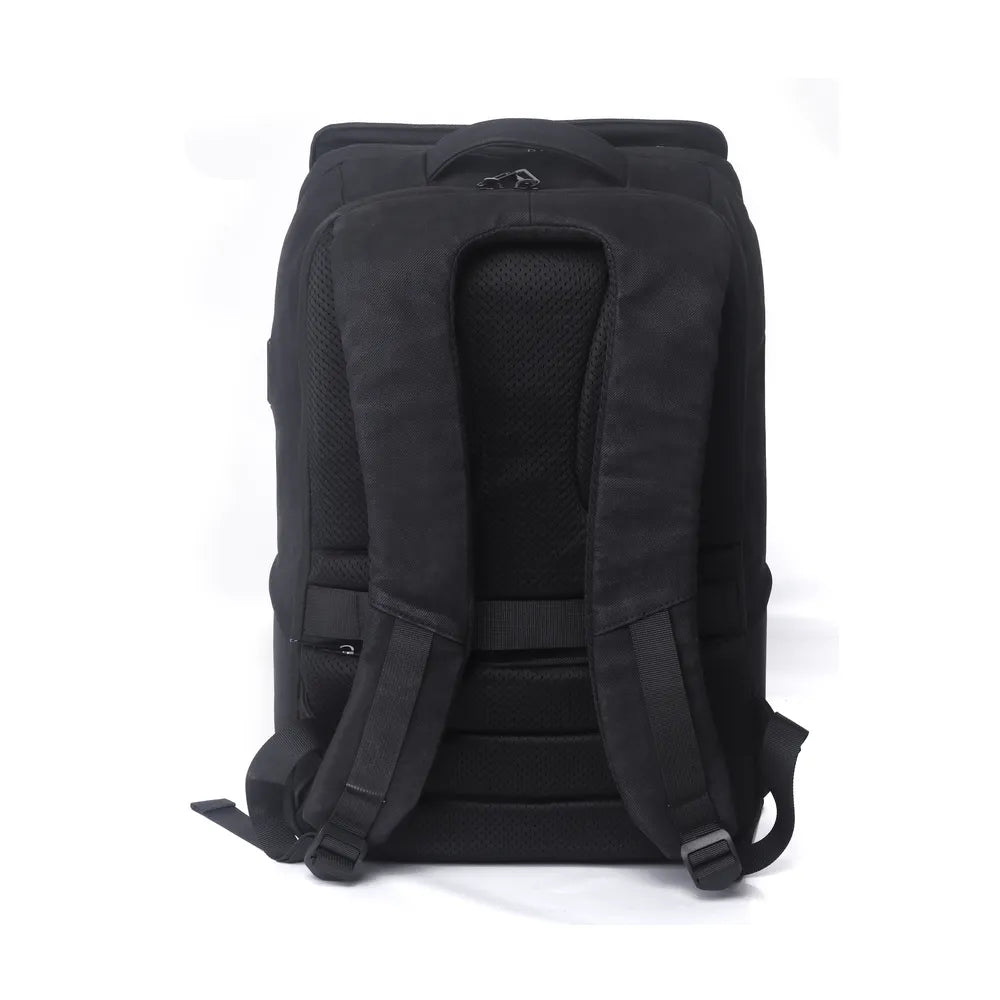 Genuine Trend Laptop Backpack, Fits up to 16” Laptops, High-Quality Polyester, Water-Resistant Build, Type-C USB Port, Carry Strap, Clean Front Design, Black, 1 Year Warranty | GN-B230642BK