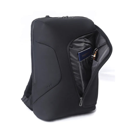 Genuine Rock Laptop Backpack, Fits up to 16” Laptops, High-Quality Polyester, Water-Resistant Fabric, Carry Strap, Black, 1 Year Warranty | GN-B230817BK