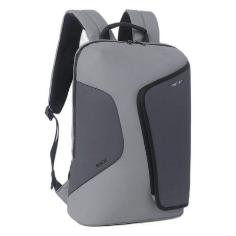 Genuine Rock Laptop Backpack, Fits up to 16” Laptops, High-Quality Polyester, Water-Resistant Fabric, Carry Strap, Grey, 1 Year Warranty | GN-B230817GR