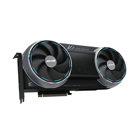 Gigabyte AORUS GeForce RTX 5090 INFINITY Graphics Card, GDDR7 32GB 512-bit Memory, HDMI 2.1b & DP 2.1b Outputs, PCI Express 5.0, Windforce HyperBoost Cooling System, 3352 AI TOPS, RGB Halo, Black, 1 Year Warranty | GV-N5090AORUS-IF-32GD
