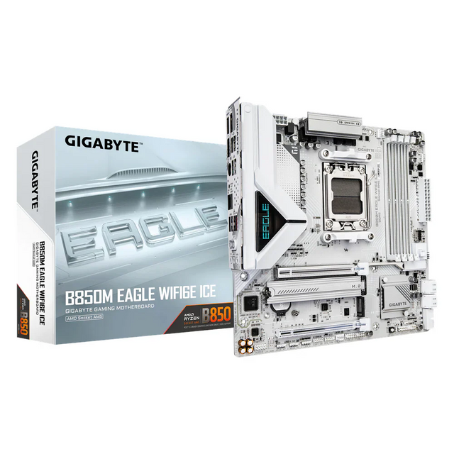 Gigabyte-B850M-EAGLE-WIFI6E-ICE-WHITE-Motherboard-B850M-EAGLE-WF6E-ICE