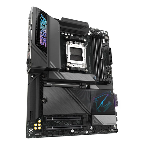 Gigabyte X870E AORUS PRO Motherboard, Socket AM5, ATX Form Factor, DDR5 Ram, PCIe 5.0, Wi-Fi 7, Bluetooth v5.4, HDMI, Dual USB4 Type-C, Realtek 2.5Gb Ethernet, 1 Year Warranty | X870E-AORUS-PRO