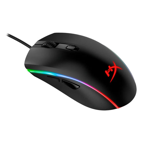 HyperX Pulsefire Surge Wired R GB Gaming Mouse, 16000 DPI Pixart PMW3389 Sensor, 1000 Hz Polling Rate, 6 Programmable Buttons, Omron Switches, Symmetrical Design, 2-zone R GB Lighting With 360° R GB Light Ring, Black, 1 Year Warranty | HX-MC002B