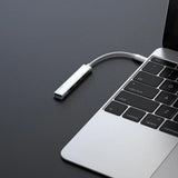 Havit HB41-SR 4-in-1 USB-C Hub, USB-A 3.0, USB-A 2.0, 11.8 cm Cable Length, Aluminum Alloy, Silver, 1 Year Warranty | HB41-SR
