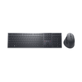 Dell KM900 Premier Collaboration Keyboard & Mouse Combo, Wireless, Bluetooth, 100% Keyboard Layout, Smart Backlighting, Scissor-switch, low-profile, 7 Programmable Mouse Buttons, 800-8000 DPI Track-on-Glass Mouse Sensor, Contoured, Right-Handed Mouse