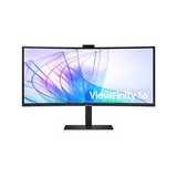 Samsung LS34C650VAMXUE 34" ViewFinity S6 S65VC UWQHD(3440 x 1440) Curved Monitor, HDMI, DP, USB-C, Height/Tilt/Swivel, Adjustable, Black, 3 Year warranty | LS34C650VAMXUE