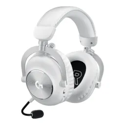 Logitech PRO X 2 LIGHTSPEED Wireless Gaming Headset, USB, Bluetooth, Electret Condenser Microphone, Compatible with PlayStation 5 & PlayStation 4, White, 1 Year Warranty | 981-001269