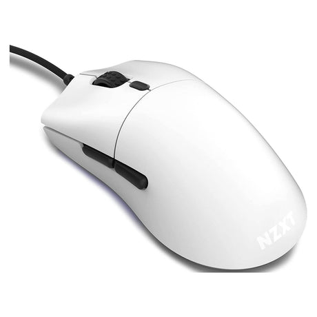 ماوس الألعاب السلكي NZXT Lift Ambidextrous، كابل USB 2.0 بطول 2 متر، 6 أزرار، مفاتيح Omron الميكانيكية، مستشعر بصري 16000 نقطة لكل بوصة، أبيض، ضمان لمدة عام | MS-1WRAX-WM
