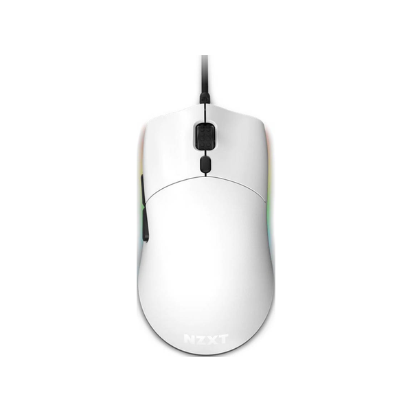NZXT Lift Ambidextrous Wired Gaming Mouse, 2m USB 2.0 Cable, 6 Buttons, Omron Mechanical Switches, 16000 DPI Optical Sensor, White, 1 Year Warranty | MS-1WRAX-WM