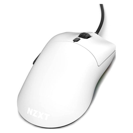 ماوس الألعاب السلكي NZXT Lift Ambidextrous، كابل USB 2.0 بطول 2 متر، 6 أزرار، مفاتيح Omron الميكانيكية، مستشعر بصري 16000 نقطة لكل بوصة، أبيض، ضمان لمدة عام | MS-1WRAX-WM