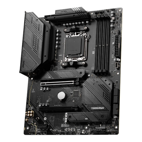 MSI MAG B650 Tomahawk WIFI Gaming Motherboard, AM5 Socket, ATX Form Factor, DDR5 Ram, PCIe 4.0, USB 20Gbps, HDMI, DP, Wi-Fi 6E, Bluetooth, Realtek 2.5Gb Ethernet, M.2 Shield Frozr, Extended Heatsink Design, 1 Year Warranty | 911-7D75-010