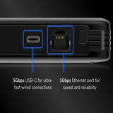 NETGEAR Nighthawk M6 5G Mobile Hotspot Router, WiFi 6, 5G Sub-6 Support, Up to 2.5 Gbps 5G Speeds, Up to 3.6 Gbps WiFi Speeds, Qualcomm Snapdragon X62 Modem, Supports Up To 32 Devices, 2.4" LCD Color Touchscreen, 1 Year Warranty | MR6150-100EUS